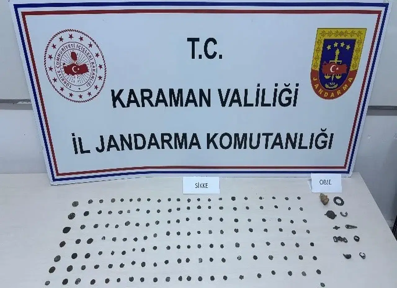 Jandarma operasyonunda 148 tarihi sikke yakalandı