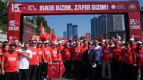 15 Temmuz Şehitler Köprüsü’nde “İrade Bizim, Zafer Bizim” yürüyüşü düzenlendi