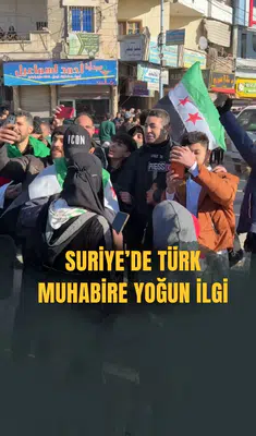 Suriye'de Türk muhabire yoğun ilgi