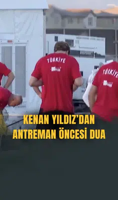 Kenan Yıldız'dan antrenman öncesi dua