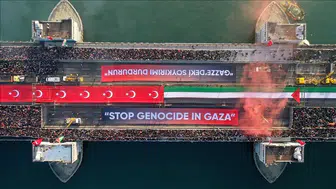 İstanbul'da tarihi Gazze yürüyüşü: Yüz binler Galata'ya akın etti