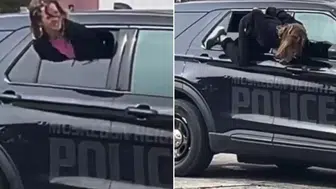 ABD’de kelepçeli kadın, polis aracından firar etti