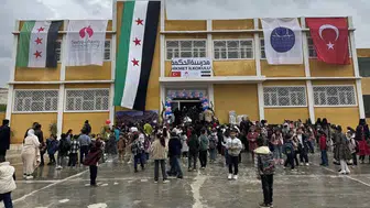 İdlib’de yıkılan okul Türkiye’nin desteğiyle yeniden açıldı