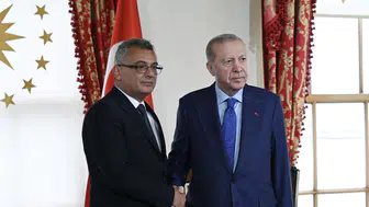 Cumhurbaşkanı Erdoğan, KKTC Cumhurbaşkanı Erhürman ile görüştü