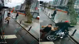 Küçükçekmece’de İETT kazası: İnen yolcuya motosiklet çarptı