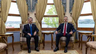 Fidan ile IKBY BaşbakanıBarzaniİstanbul’da görüştü