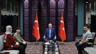 Cumhurbaşkanı Erdoğan, Gazzeli Ramazan Ebu Cezer ve ailesini kabul etti