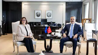 Dışişleri Bakanı Fidan, AB Komisyonu Üyesi Suica’yı kabul etti