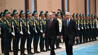 Cumhurbaşkanı Erdoğan Astana'da resmi törenle karşılandı