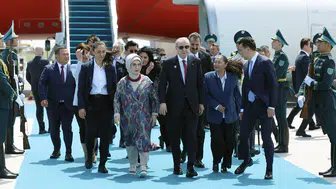 Cumhurbaşkanı Erdoğan Türkistan'a geldi