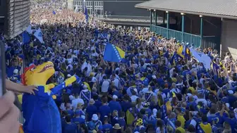 Dünya Kupası’nda Filistin’e destek mesajı! Bosna Hersek taraftarlarından dikkat çeken görüntüler