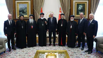 Cumhurbaşkanı Erdoğan, Süryani Ortodoks Kilisesi Patriği Efrem Kerim ile görüştü