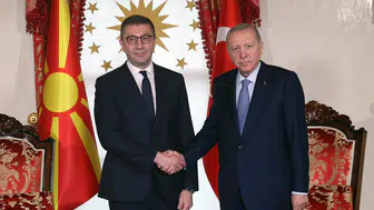 Cumhurbaşkanı Erdoğan, Kuzey Makedonya Başbakanı Mickoski'yi kabul etti