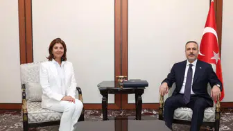 Bakan Fidan, BM Kıbrıs Şahsi Temsilcisi Holguin Cuellar'ı Ankara'da kabul etti