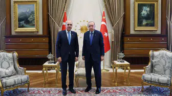 Cumhurbaşkanı Erdoğan, TBMM Başkanı Kurtulmuş'u kabul etti