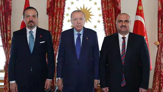 Cumhurbaşkanı Erdoğan, Kerkük Valisi Ağa’yı Dolmabahçe'de kabul etti