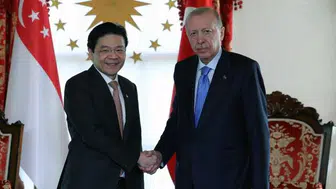 Cumhurbaşkanı Erdoğan, Singapur Başbakanı Wong'u Dolmabahçe'de resmi törenle ağırladı