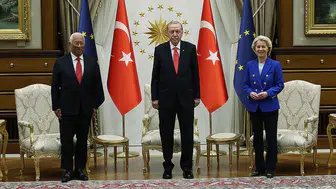 Cumhurbaşkanı Erdoğan, AB liderleri Costa ve von der Leyen ile bir araya geldi