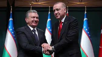 Cumhurbaşkanı Erdoğan, Özbekistan Cumhurbaşkanı Mirziyoyev ile görüştü