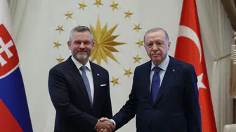 Cumhurbaşkanı Erdoğan, Slovakya Cumhurbaşkanı Pellegrini ile bir araya geldi