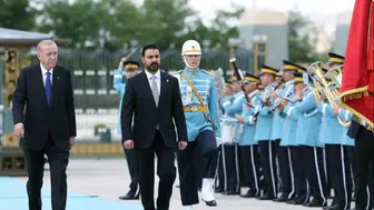 Cumhurbaşkanı Erdoğan, Irak Başbakanı Zeydi'yi Cumhurbaşkanlığı Külliyesi'nde resmi törenle karşıladı