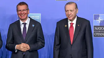 Cumhurbaşkanı Erdoğan, Letonya Cumhurbaşkanı Rinkevics ile görüştü