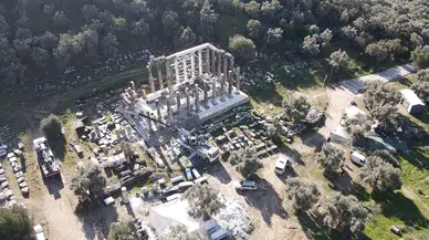 Muğla'daki tarihi Zeus Tapınağı eski ihtişamına kavuşuyor