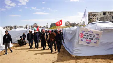 Gazze’de “2. Yıldız Tilbe Çadır Kenti” hizmete açıldı