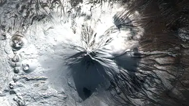 Ağrı Dağı’nın zirvesine Göktürk-2B’den bakış