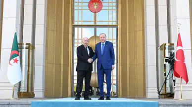 Cumhurbaşkanı Erdoğan, Cezayir lideri Tebbun'u resmi törenle karşıladı