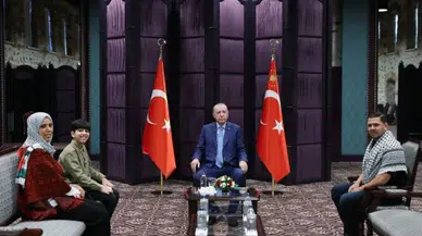 Cumhurbaşkanı Erdoğan, Gazzeli Ramazan Ebu Cezer ve ailesini kabul etti