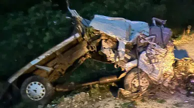 Giresun’da dehşet anları: Yamaçtan yuvarlanan otomobilden mucize kurtuluş