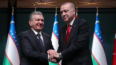 Cumhurbaşkanı Erdoğan, Özbekistan Cumhurbaşkanı Mirziyoyev ile görüştü