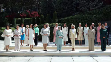 Emine Erdoğan, NATO lider eşlerini Çankaya Köşkü'nde ağırladı: "Çocuklarımızı dijital tehditlerden korumalıyız"