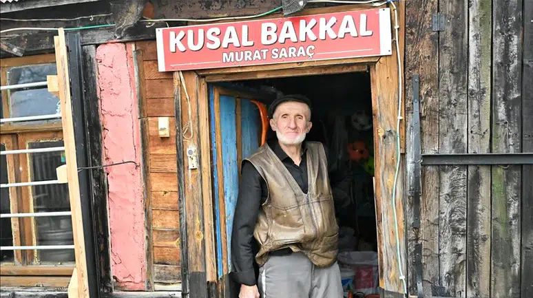 Trabzon’da 2000 rakımlı Kusal Yaylası’nda yarım asırlık bakkal nostaljisi