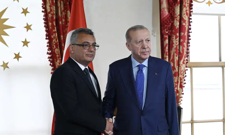 Cumhurbaşkanı Erdoğan, KKTC Cumhurbaşkanı Erhürman ile görüştü