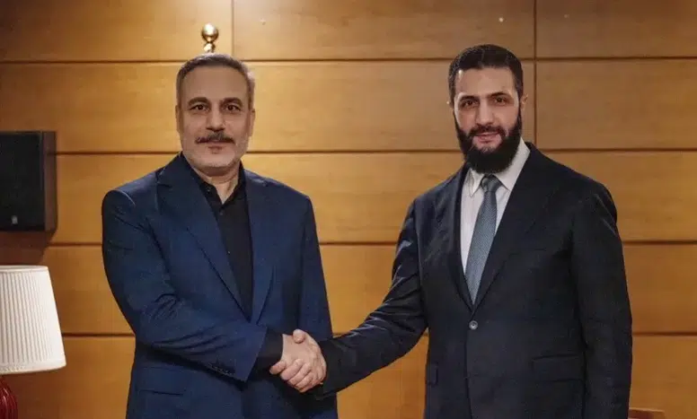 Bakan Fidan, Suriye Cumhurbaşkanı Şara ile bir araya geldi